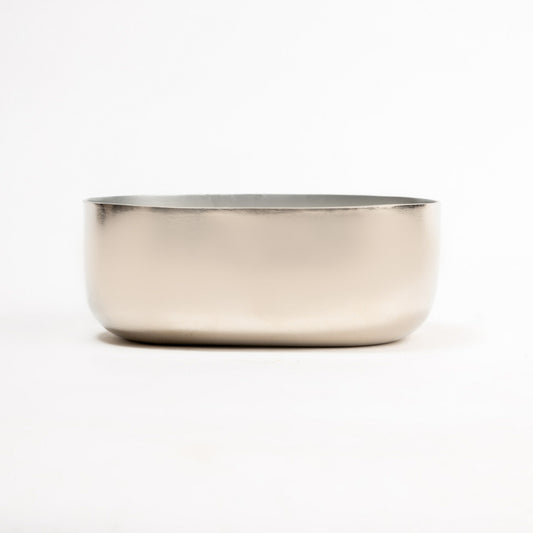 OVOID Steel Serveware Bowl - Silver