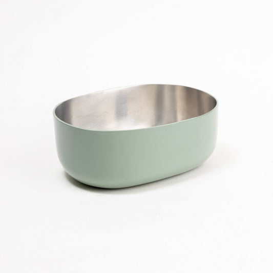 OVOID Steel Serveware Bowl - Sage