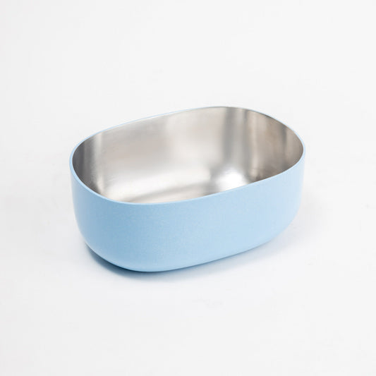 OVOID Steel Serveware Bowl - Icy Blue