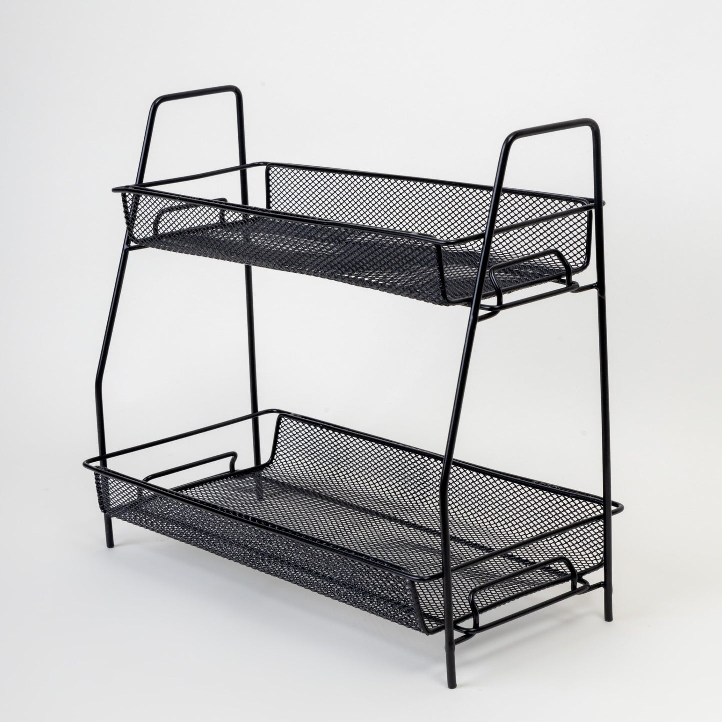 TIDY UP 2 TIER METAL MESH RACK