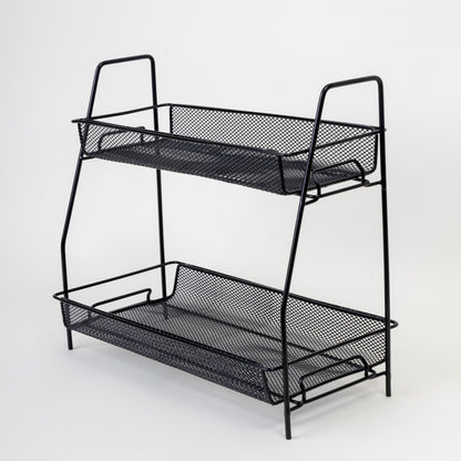 TIDY UP 2 TIER METAL MESH RACK