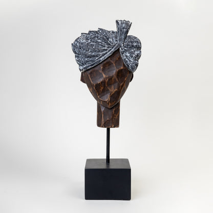 SURPANCH WOODEN ANTIQUE BUST DECOR OBJECT