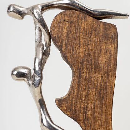 TEAM WORK 2 WOOD METAL DECOR OBJECT