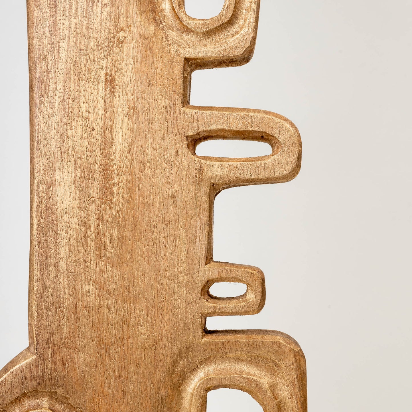 INCA 1 WOODEN GOLD TALL SCULPTURE