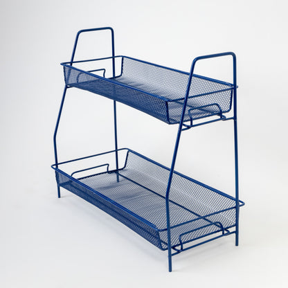 TIDY UP 2 TIER METAL MESH RACK