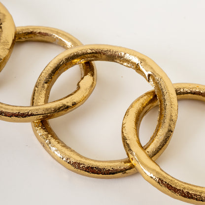 Bangle Links Gold Metal Decor Object