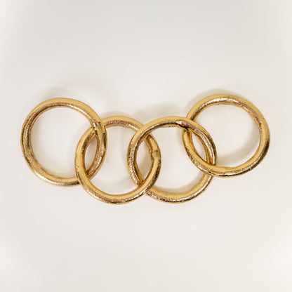 Bangle Links Gold Metal Decor Object