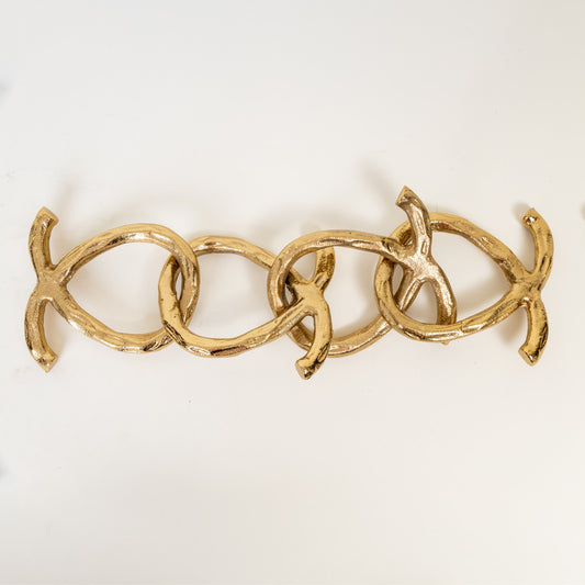 Half Infinity Gold Metal Decor Object