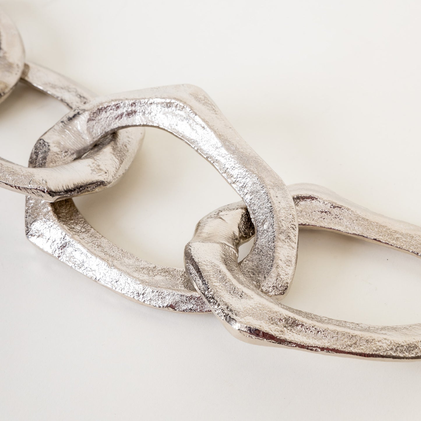 Mod Teardrop Silver Metal Decor Object