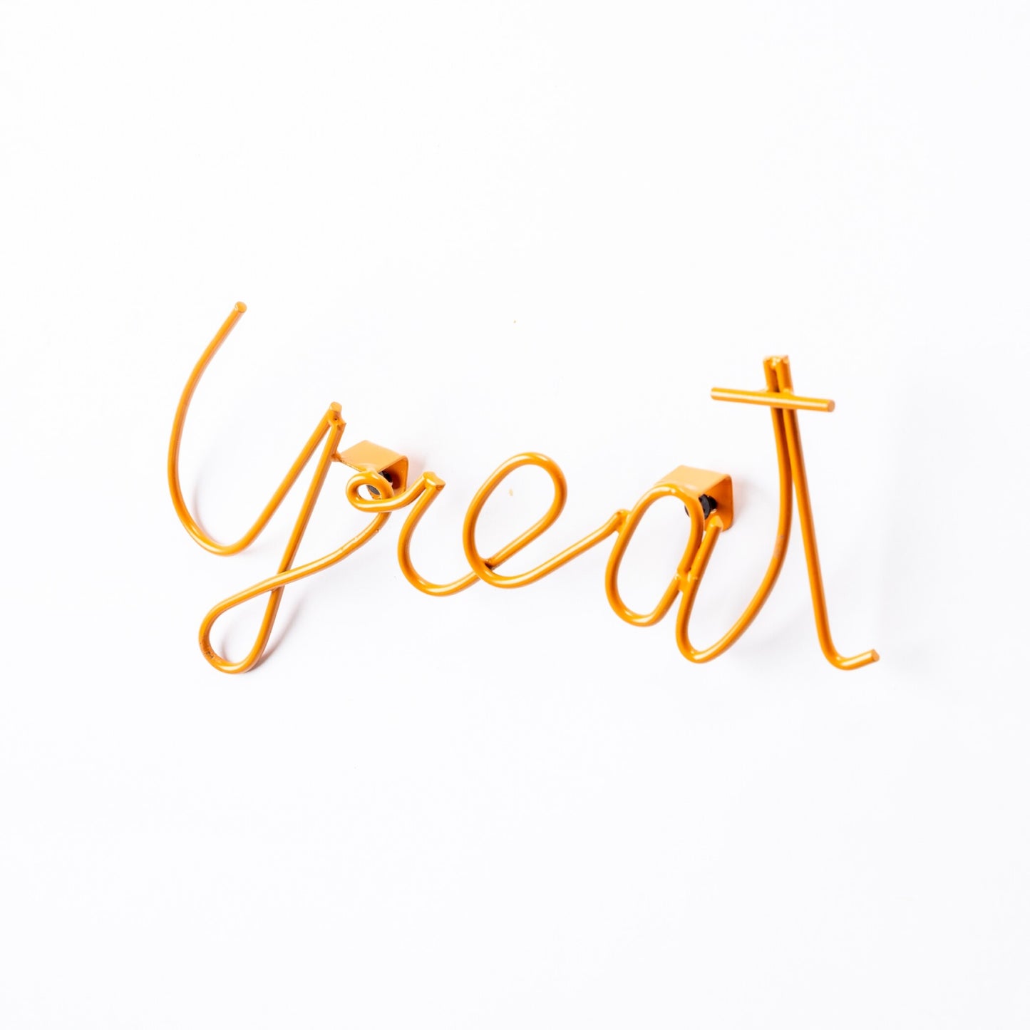 I AM "GREAT" ORANGE METAL WALL QUOTE
