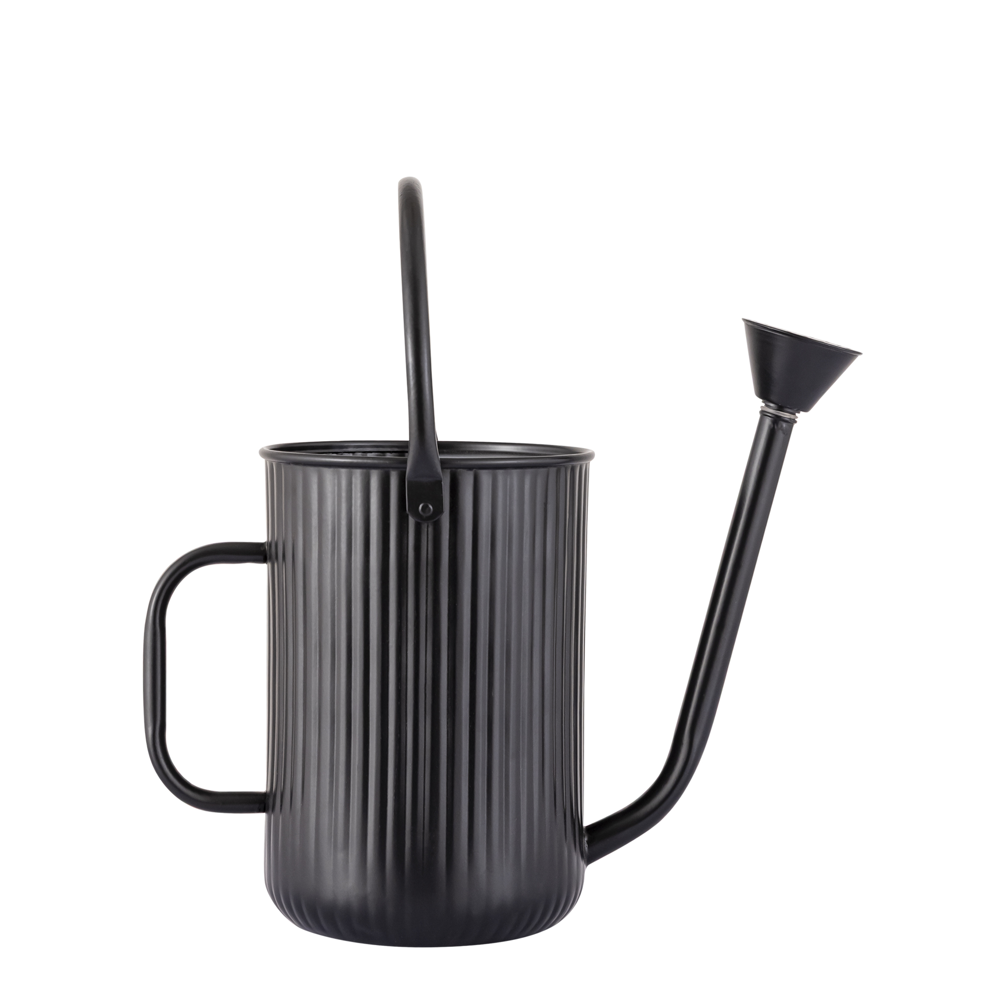 Flutted Metal Black Watering Can - Image 4
