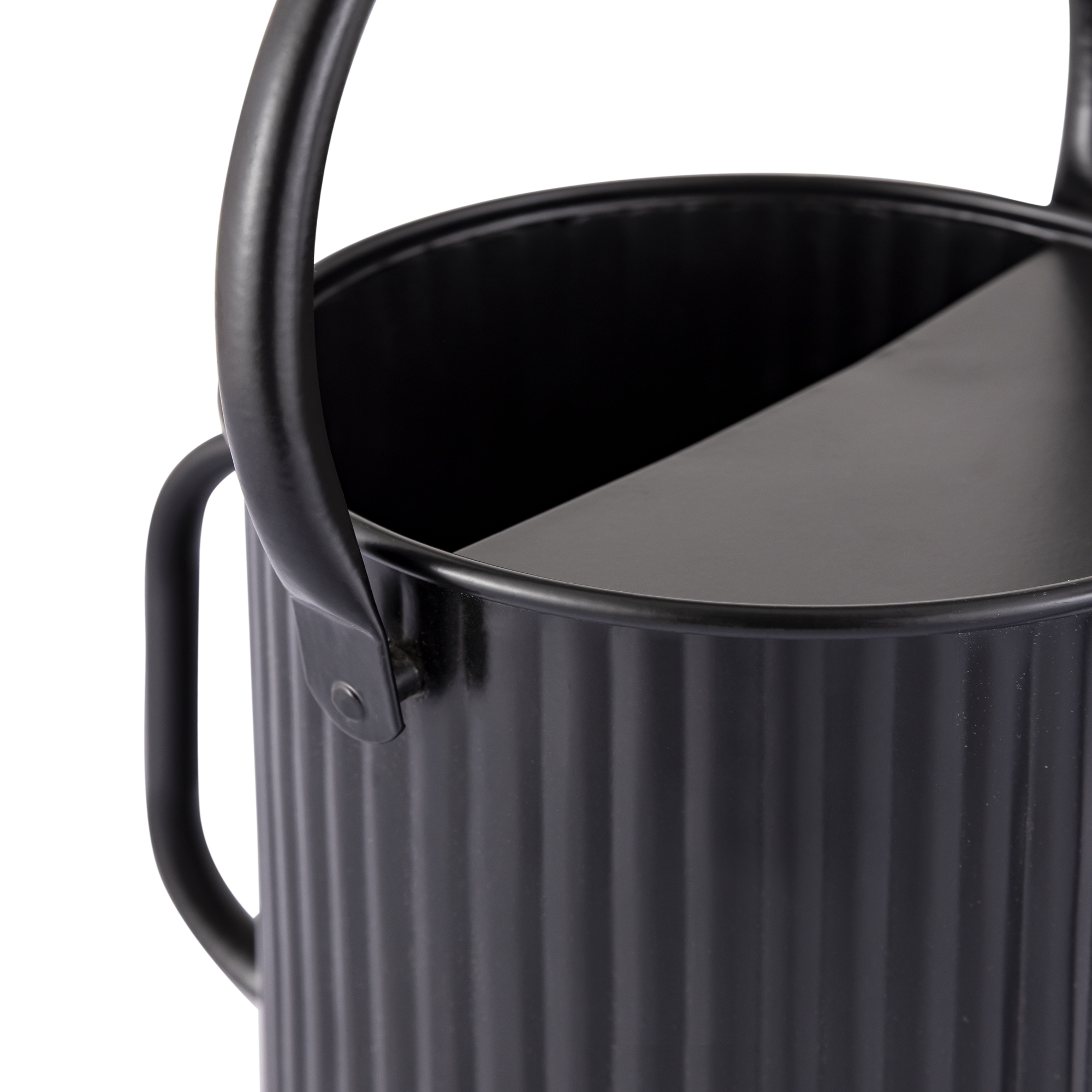 Flutted Metal Black Watering Can - Image 6