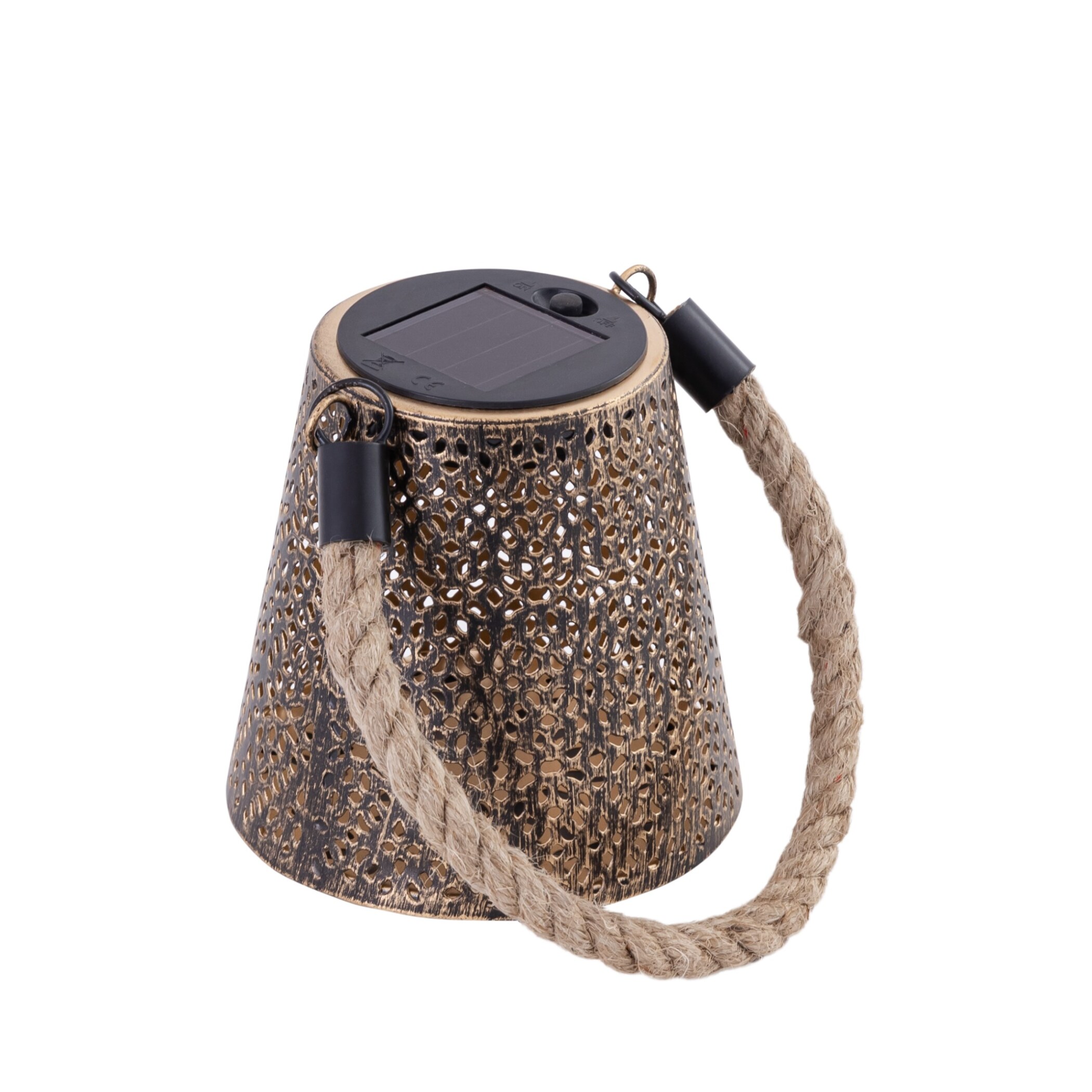 SOLAR NOURA BLACK COPPER METAL MINI LANTERN - Image 4