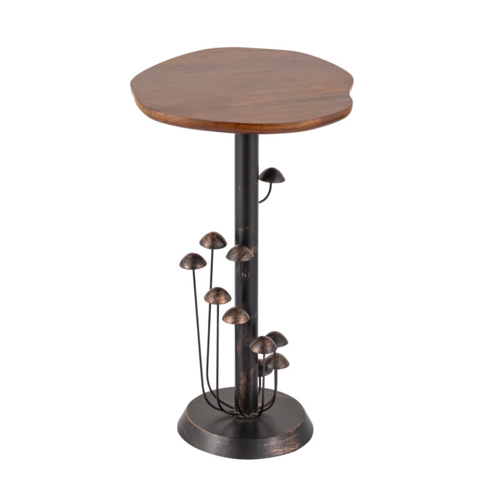 Shroom Metal Antique Accent Table - Image 4