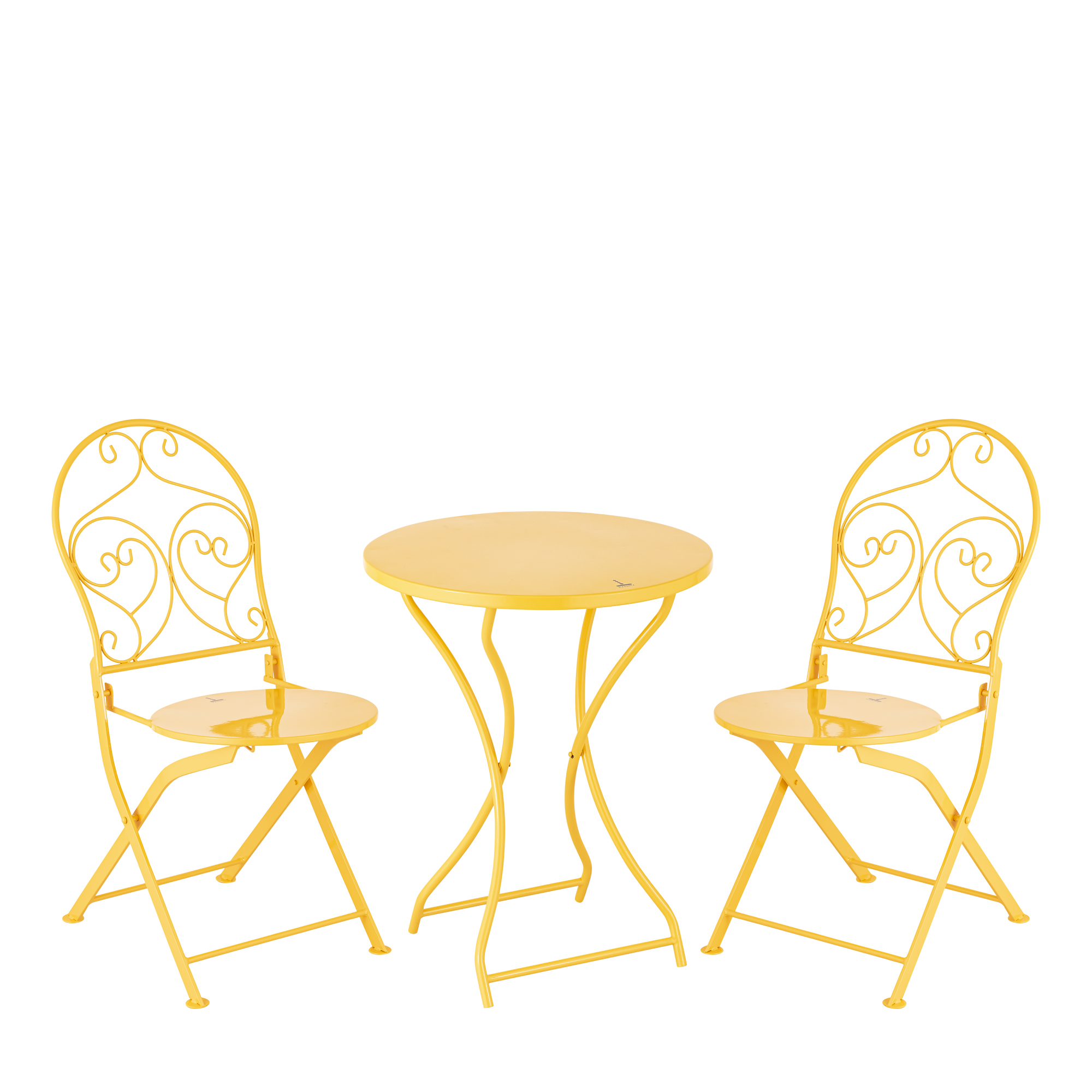 French Cafe Bistro Metal Table & 2 Chair's Set - Image 21