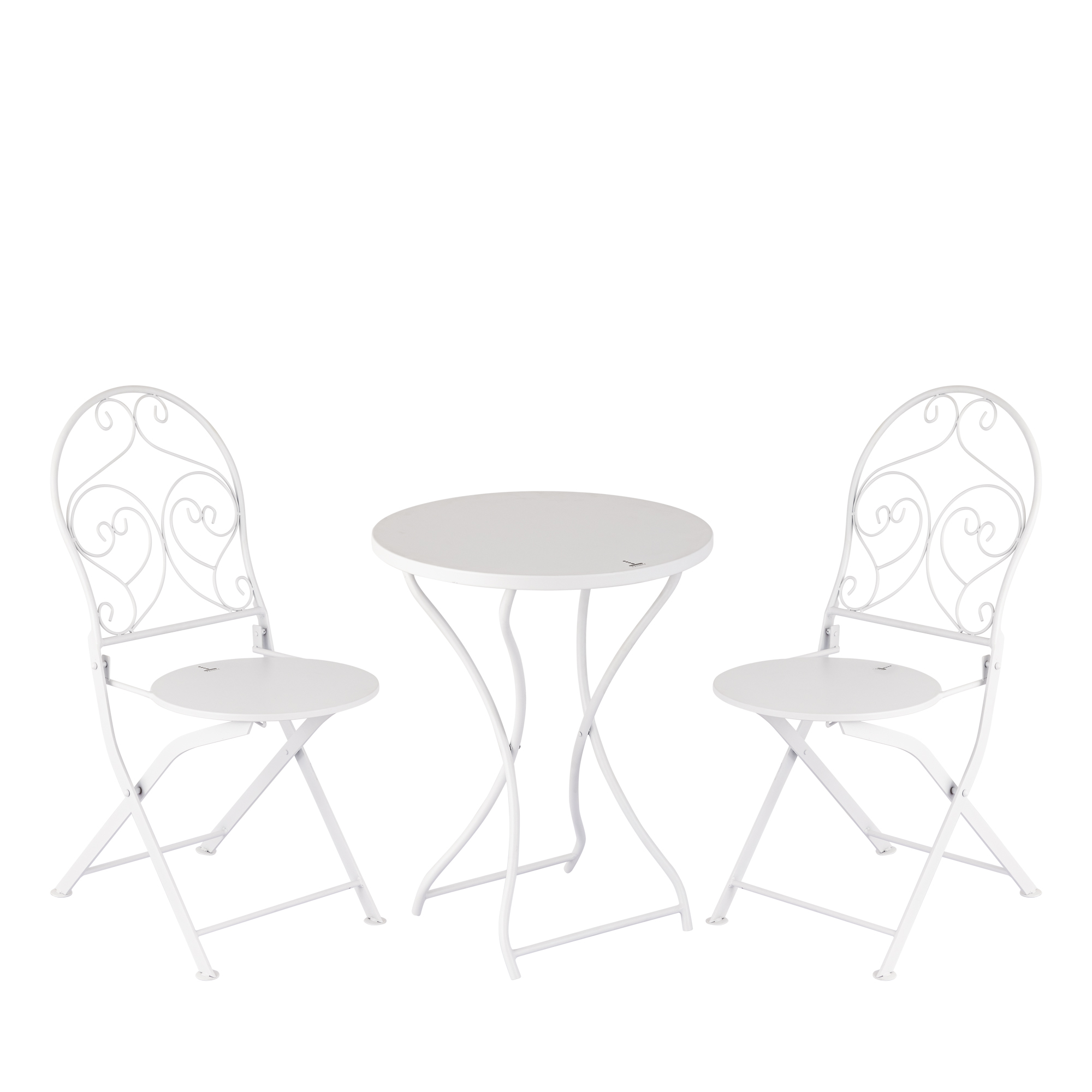 French Cafe Bistro Metal Table & 2 Chair's Set - Image 6