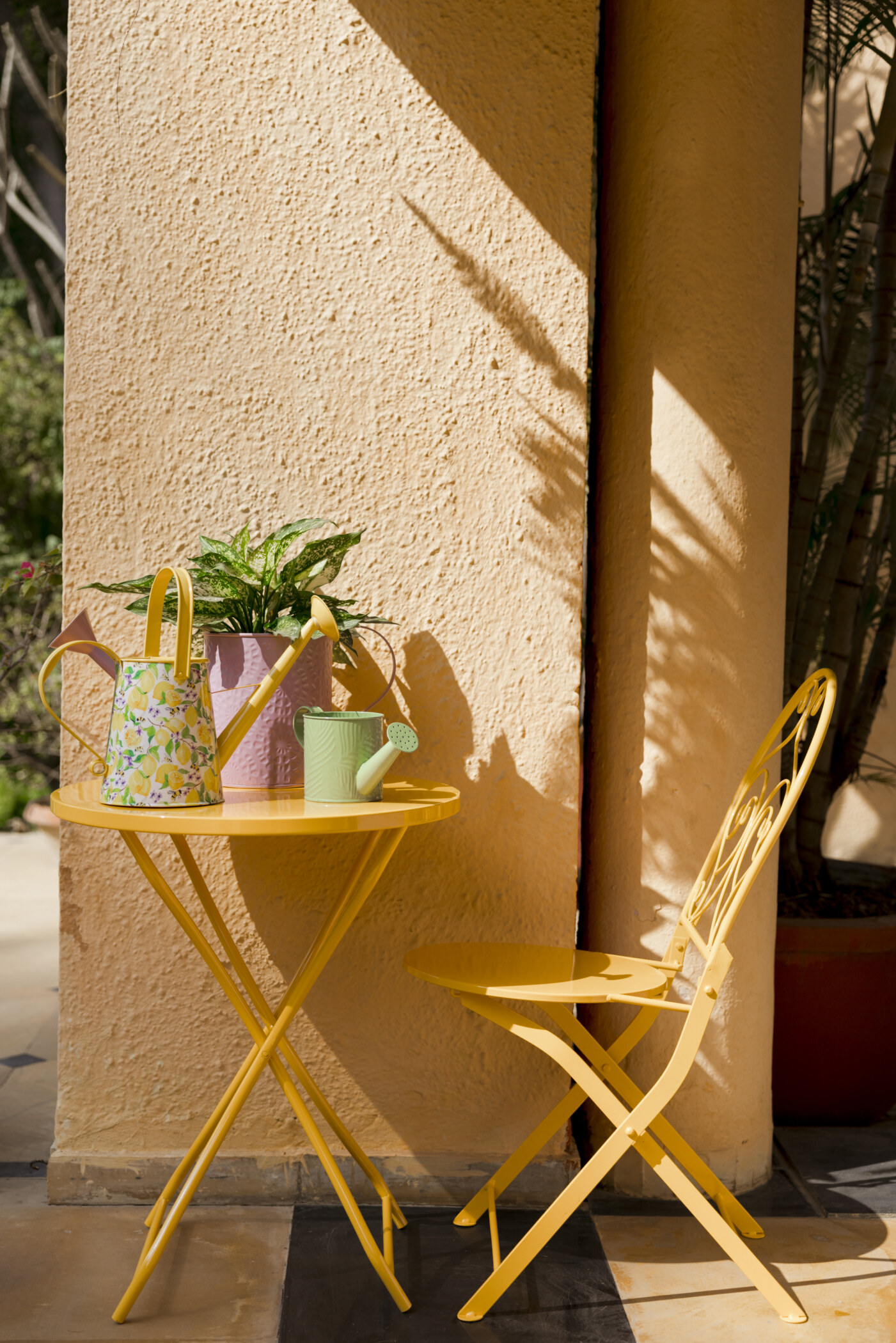 French Cafe Bistro Metal Table & 2 Chair's Set - Image 14