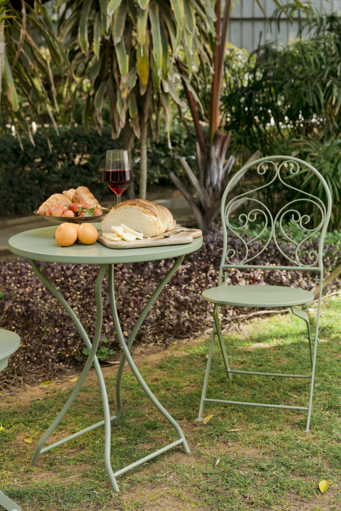 French Cafe Bistro Metal Table & 2 Chair's Set - Image 32