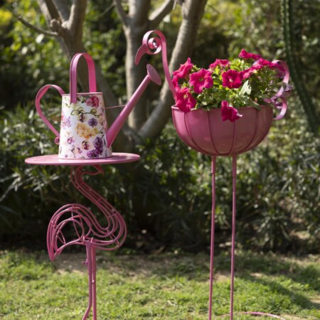 Flamingo Metal Pink Accent Table