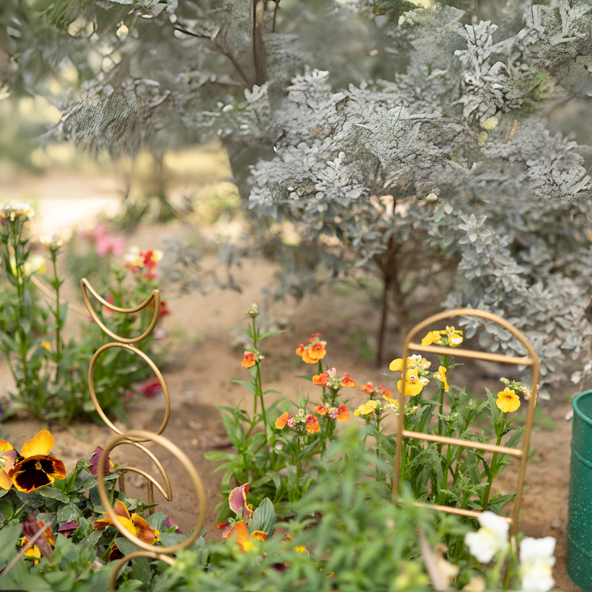 Metal Gold Plant Support - Set of 4 - Image 2