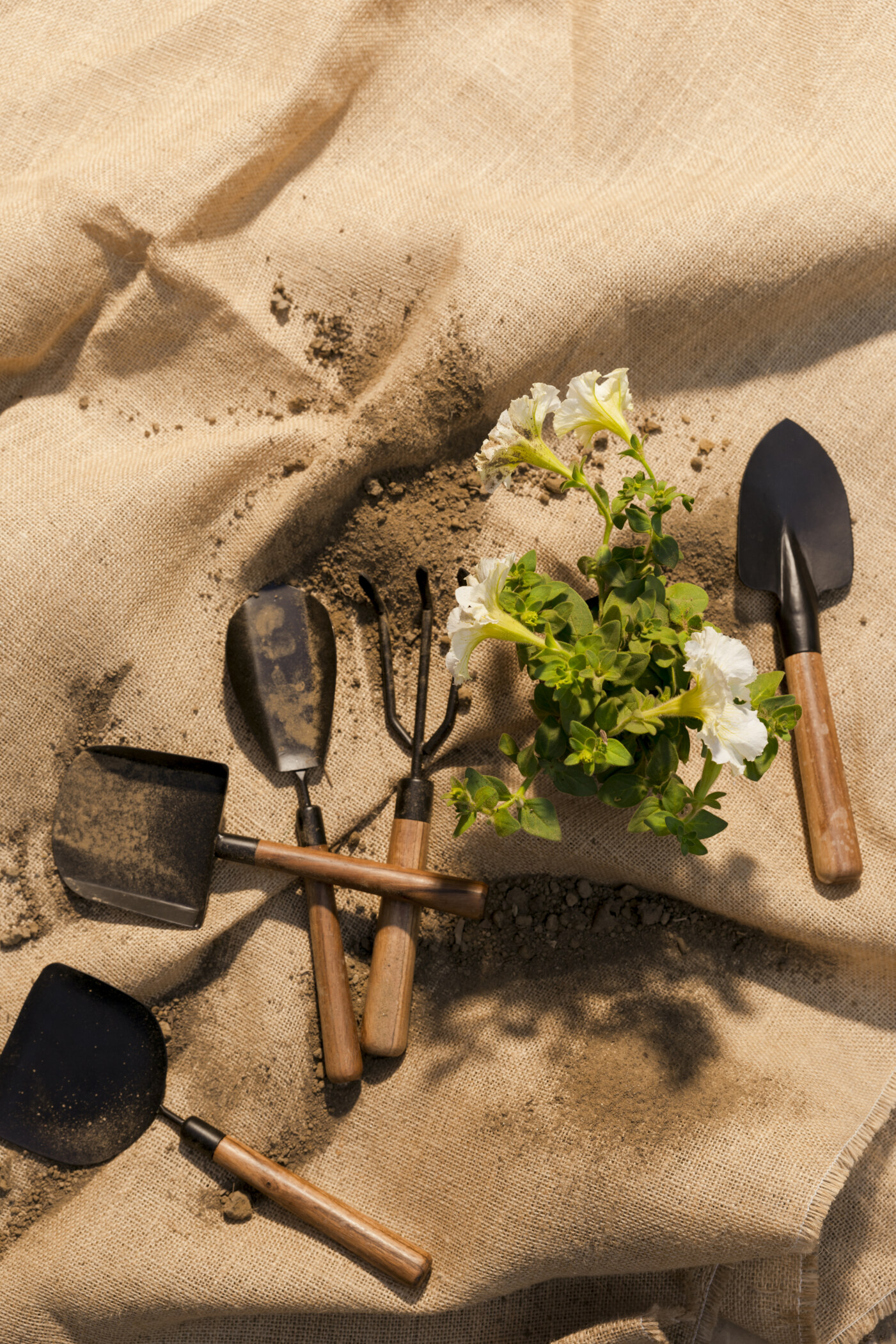 Metal Wood Garden Tool Set